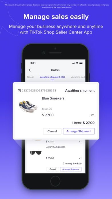 TikTok Shop Seller Center screenshot