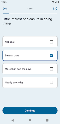 Depression Test screenshot